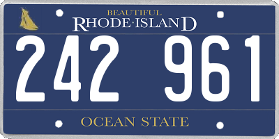 RI license plate 242961