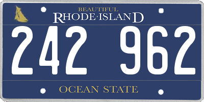 RI license plate 242962