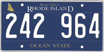 RI license plate 242964