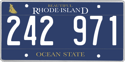RI license plate 242971