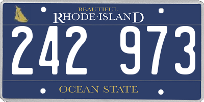 RI license plate 242973