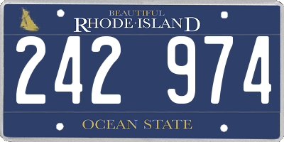 RI license plate 242974