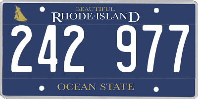 RI license plate 242977