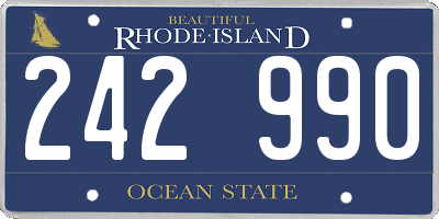 RI license plate 242990