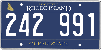 RI license plate 242991