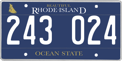 RI license plate 243024
