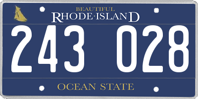 RI license plate 243028
