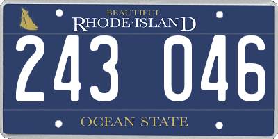 RI license plate 243046