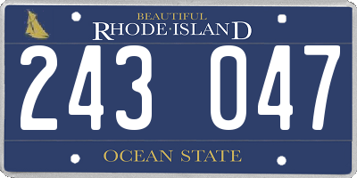 RI license plate 243047