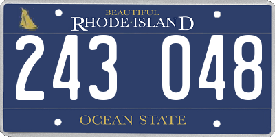 RI license plate 243048