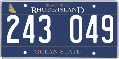 RI license plate 243049