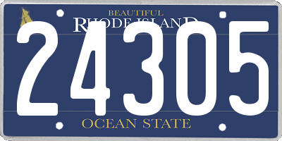 RI license plate 24305