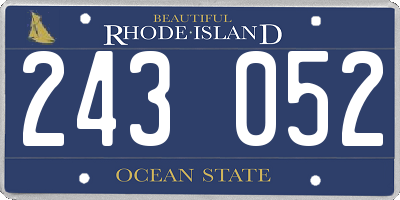 RI license plate 243052