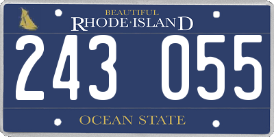 RI license plate 243055
