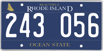RI license plate 243056