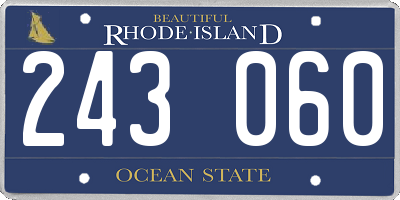 RI license plate 243060