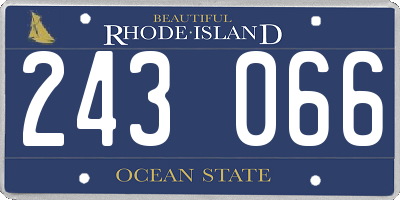RI license plate 243066