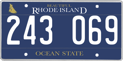 RI license plate 243069