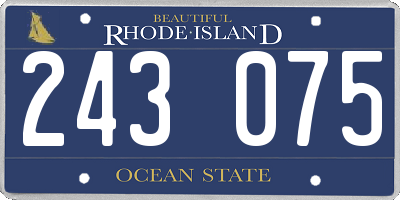 RI license plate 243075