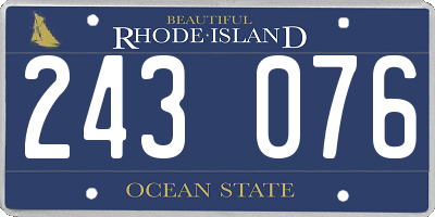 RI license plate 243076