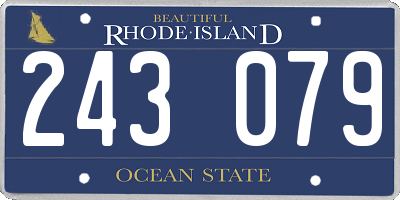 RI license plate 243079