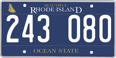 RI license plate 243080