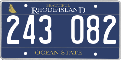 RI license plate 243082