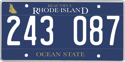 RI license plate 243087
