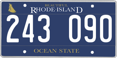 RI license plate 243090