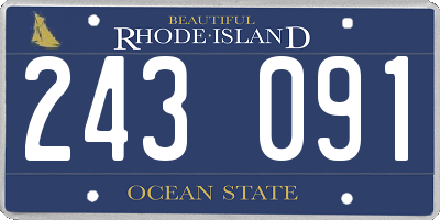 RI license plate 243091