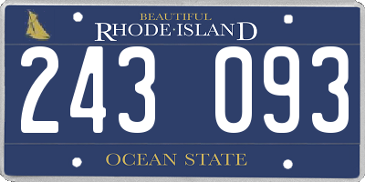 RI license plate 243093