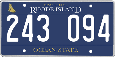 RI license plate 243094