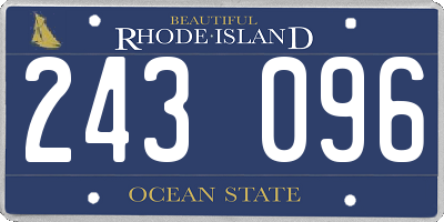 RI license plate 243096