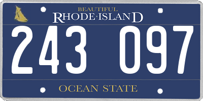RI license plate 243097