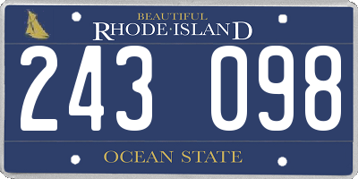 RI license plate 243098