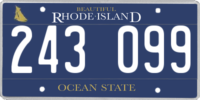 RI license plate 243099