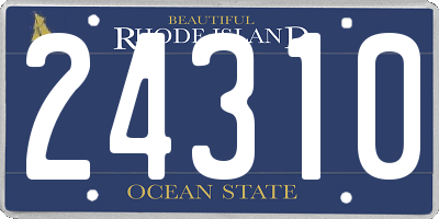 RI license plate 24310