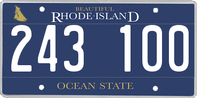 RI license plate 243100