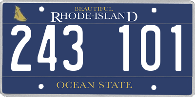 RI license plate 243101