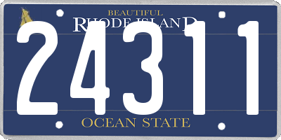 RI license plate 24311
