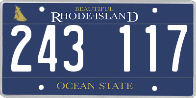 RI license plate 243117