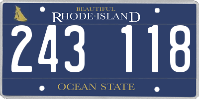 RI license plate 243118