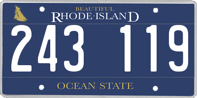 RI license plate 243119