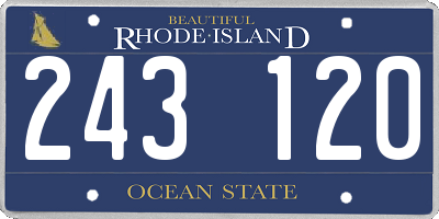 RI license plate 243120
