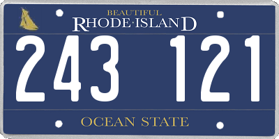 RI license plate 243121