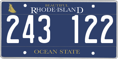 RI license plate 243122