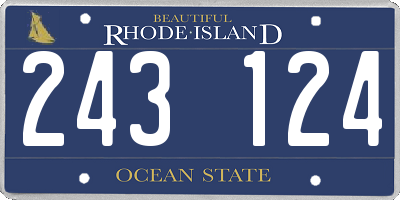 RI license plate 243124