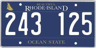 RI license plate 243125