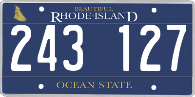 RI license plate 243127
