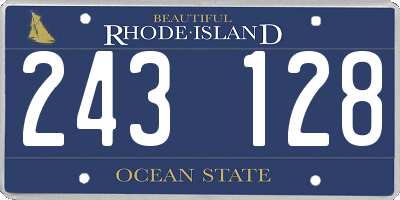 RI license plate 243128